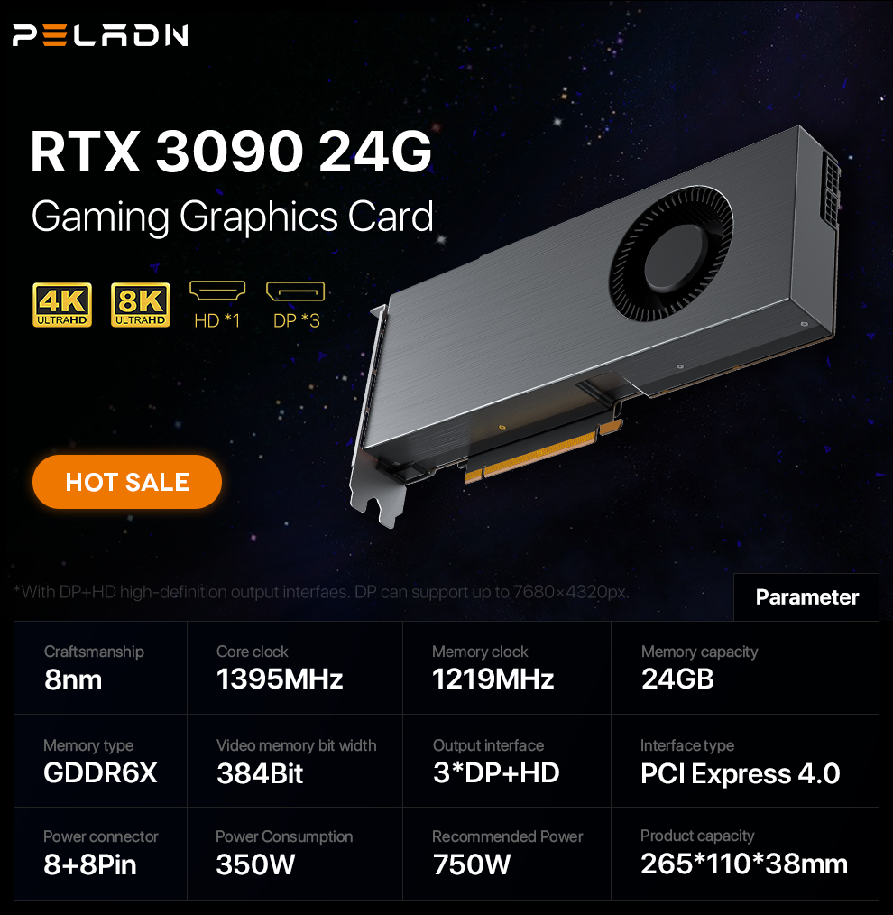 Tarjeta de Video RTX 3080Ti 30 - Rtx 3090 24Gb Graphics Card reseña y precio